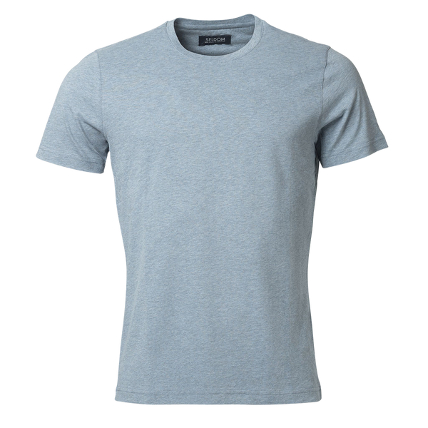 Premium Pima Cotton Shirt made in Europe - hellblau melange