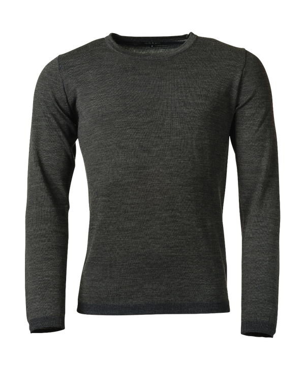 Herren Strickpullover aus Merinowolle - schwarz
