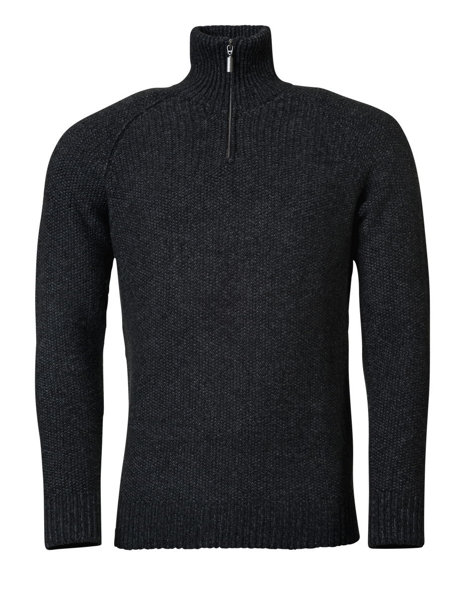 Thorge - Herren Troyer aus gebrushter Baumwolle mit Meinowolle  