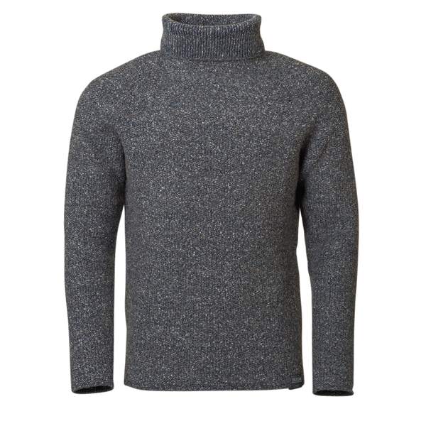 Herren Strickpullover Rollkragen Pullover Mouline-optik braun, blau, weiß made in Germany