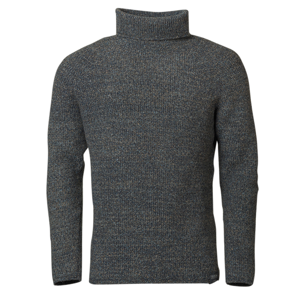 Herren Strickpullover Rollkragen Pullover Mouline-optik braun, blau, beige made in Germany